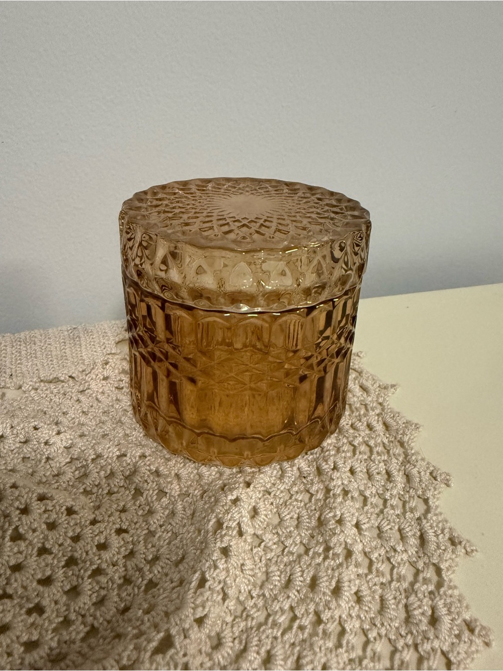 Amber Glass Jar with Lid